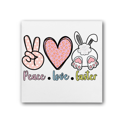 PEACE LOVE EASTER Premium Stretched Canvas - DirectlyPersonalised