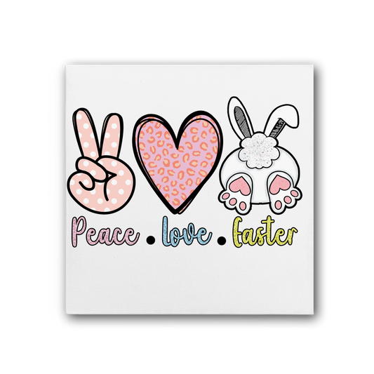 PEACE LOVE EASTER Premium Stretched Canvas - DirectlyPersonalised