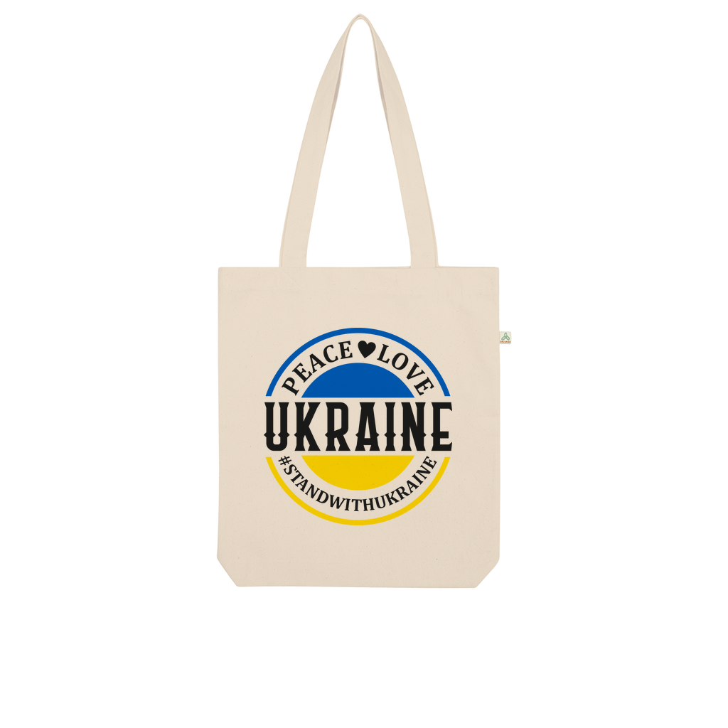 STAND WITH UKRAINE Organic Tote Bag - DirectlyPersonalised