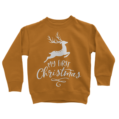 My First Christmas White Classic Kids Sweatshirt