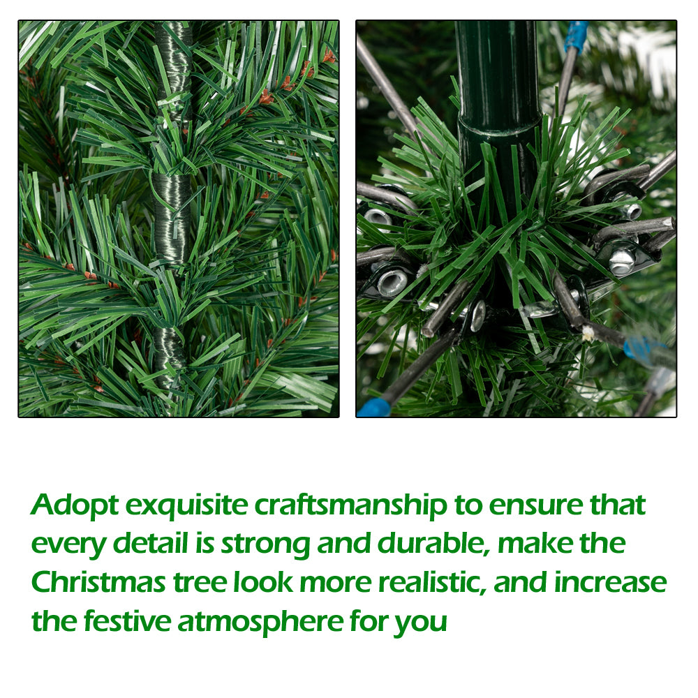 Christmas Tree 7FT 1350 Branch Flocking Spray White Tree Plus Pine Cone - DirectlyPersonalised