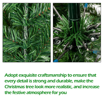 Christmas Tree 7FT 1350 Branch Flocking Spray White Tree Plus Pine Cone - DirectlyPersonalised