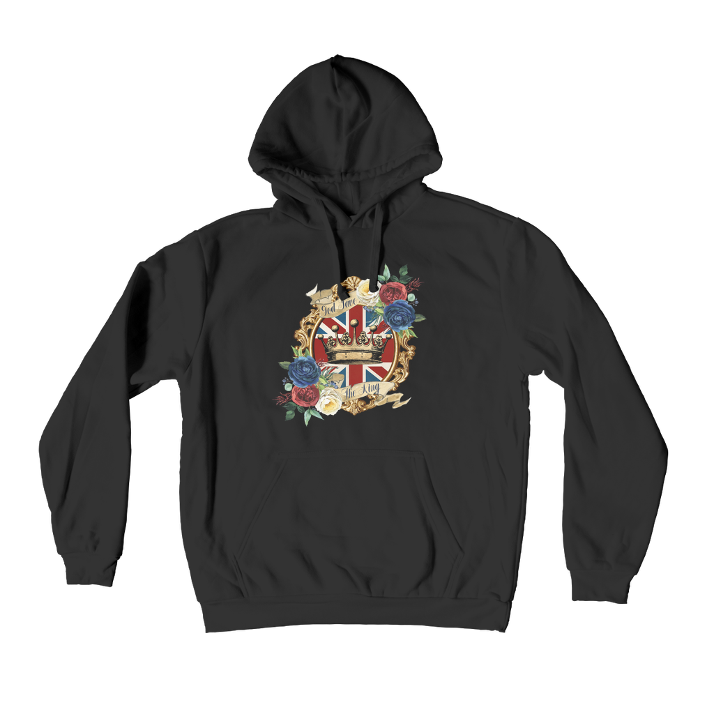 GOD SAVE THE KING Premium Adult Hoodie - DirectlyPersonalised