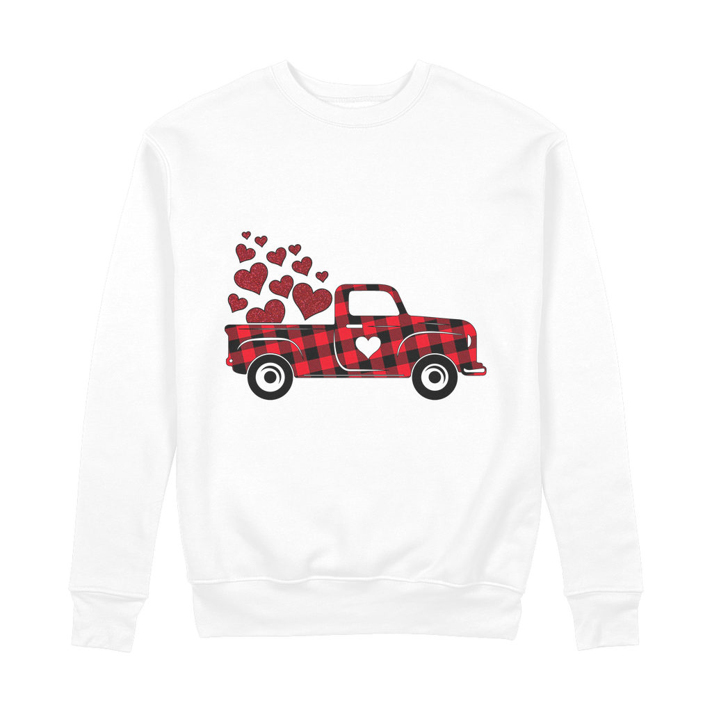 Love Truck 100% Organic Cotton Sweatshirt - DirectlyPersonalised
