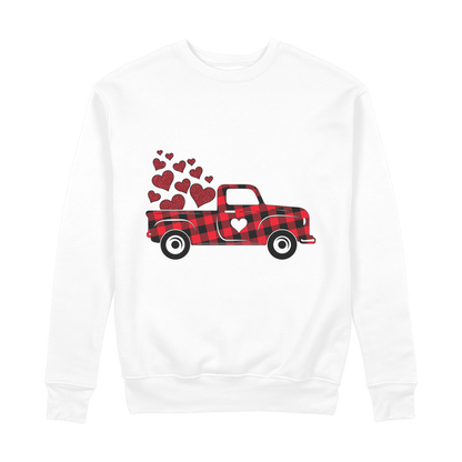 Love Truck 100% Organic Cotton Sweatshirt - DirectlyPersonalised