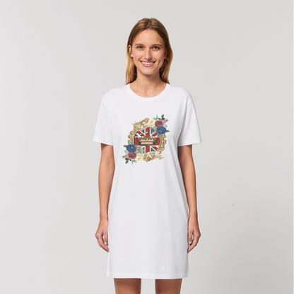 GOD SAVE THE KING Organic T-Shirt Dress - DirectlyPersonalised