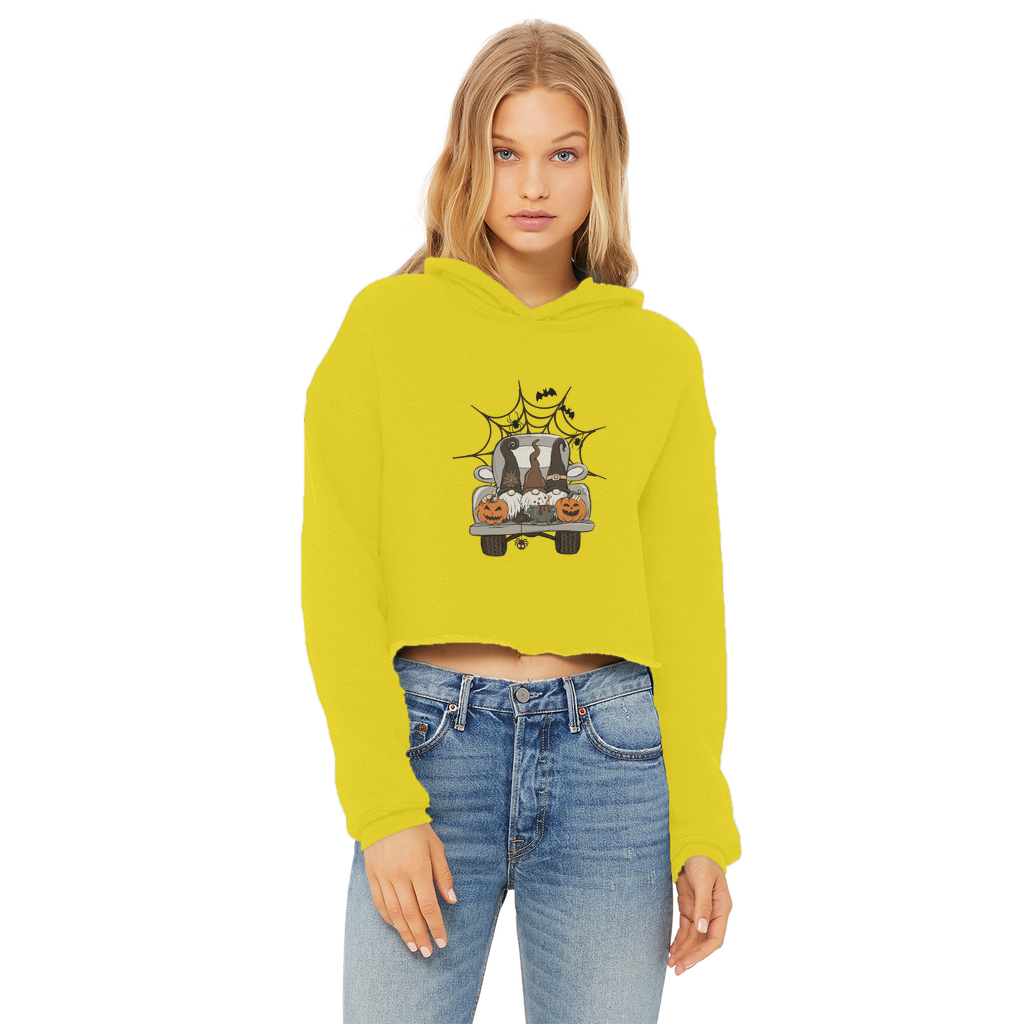 LETS GET SPOOKY Ladies Cropped Raw Edge Hoodie - DirectlyPersonalised