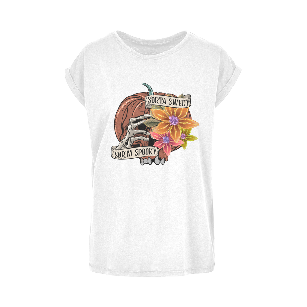 SORTA SWEET - SORTA SPOOKY Women's Extended Shoulder T-Shirt XS-5XL - DirectlyPersonalised