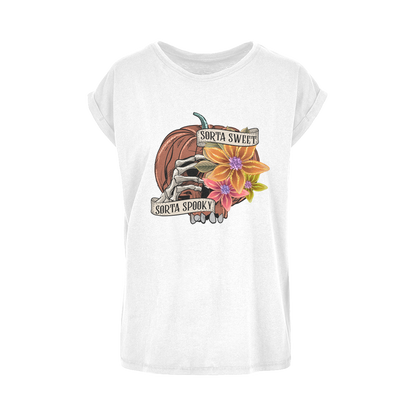 SORTA SWEET - SORTA SPOOKY Women's Extended Shoulder T-Shirt XS-5XL - DirectlyPersonalised
