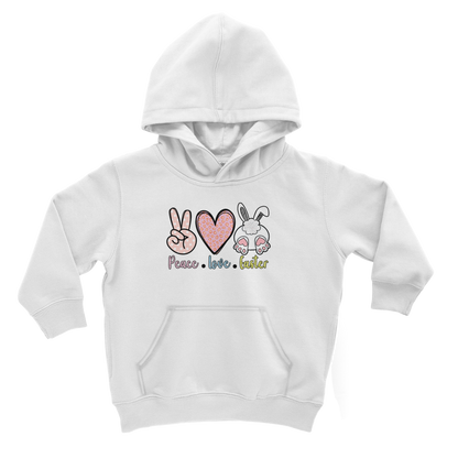 PEACE LOVE EASTER Classic Kids Hoodie - DirectlyPersonalised