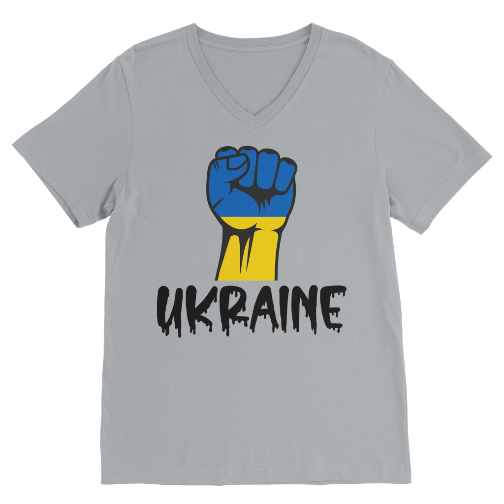 STAND FOR UKRAINE Classic V-Neck T-Shirt - DirectlyPersonalised