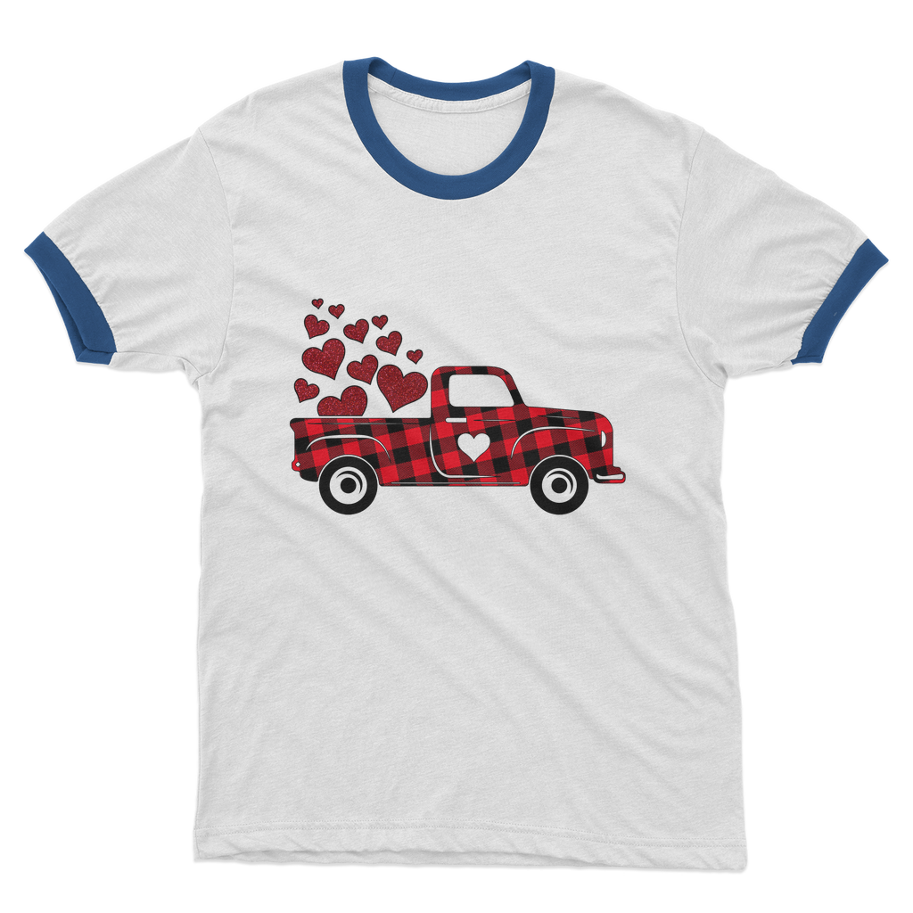 Love Truck Adult Ringer T-Shirt - DirectlyPersonalised