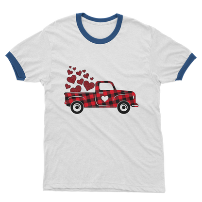 Love Truck Adult Ringer T-Shirt - DirectlyPersonalised