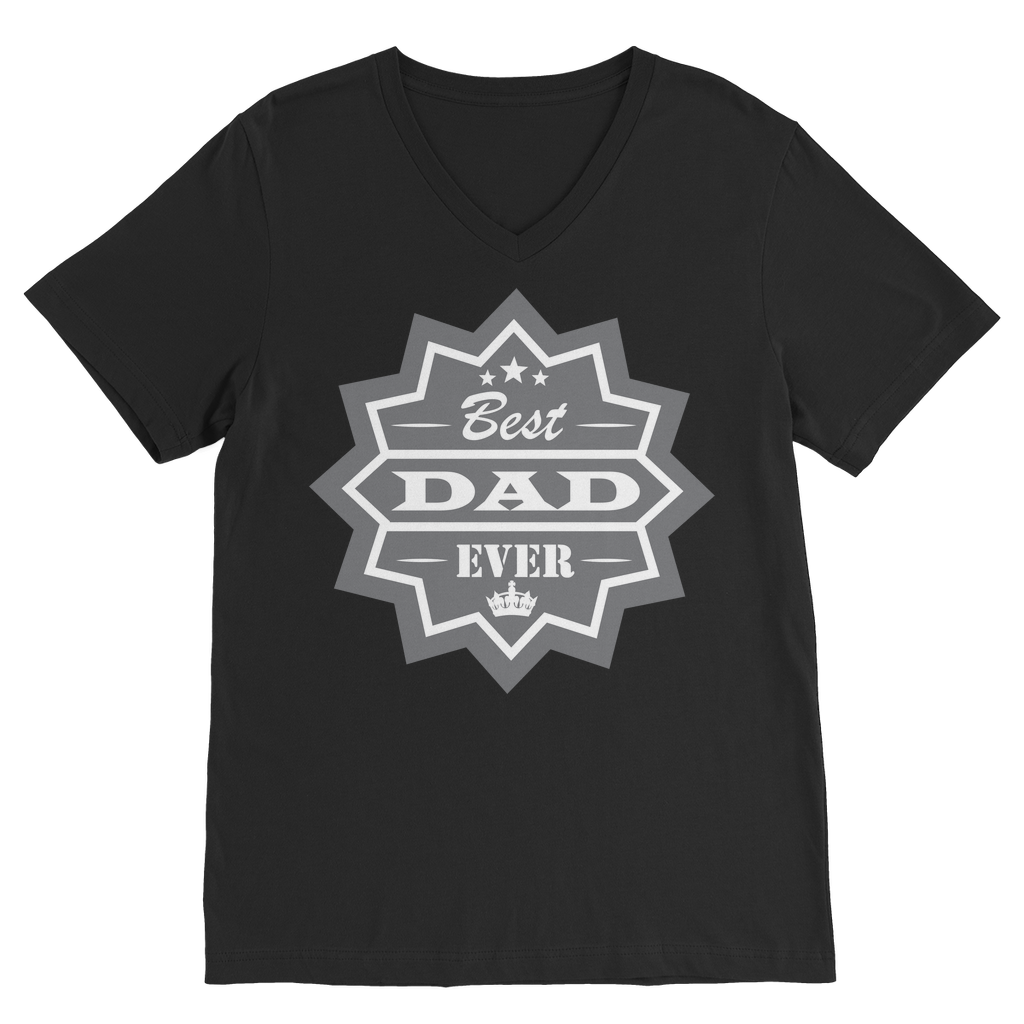 Best Dad Ever Classic V-Neck T-Shirt - DirectlyPersonalised