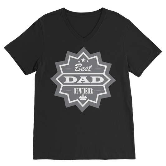 Best Dad Ever Classic V-Neck T-Shirt - DirectlyPersonalised