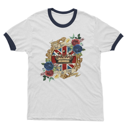 GOD SAVE THE KING Adult Ringer T-Shirt - DirectlyPersonalised