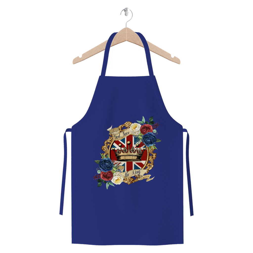 GOD SAVE THE KING Premium Jersey Apron - DirectlyPersonalised