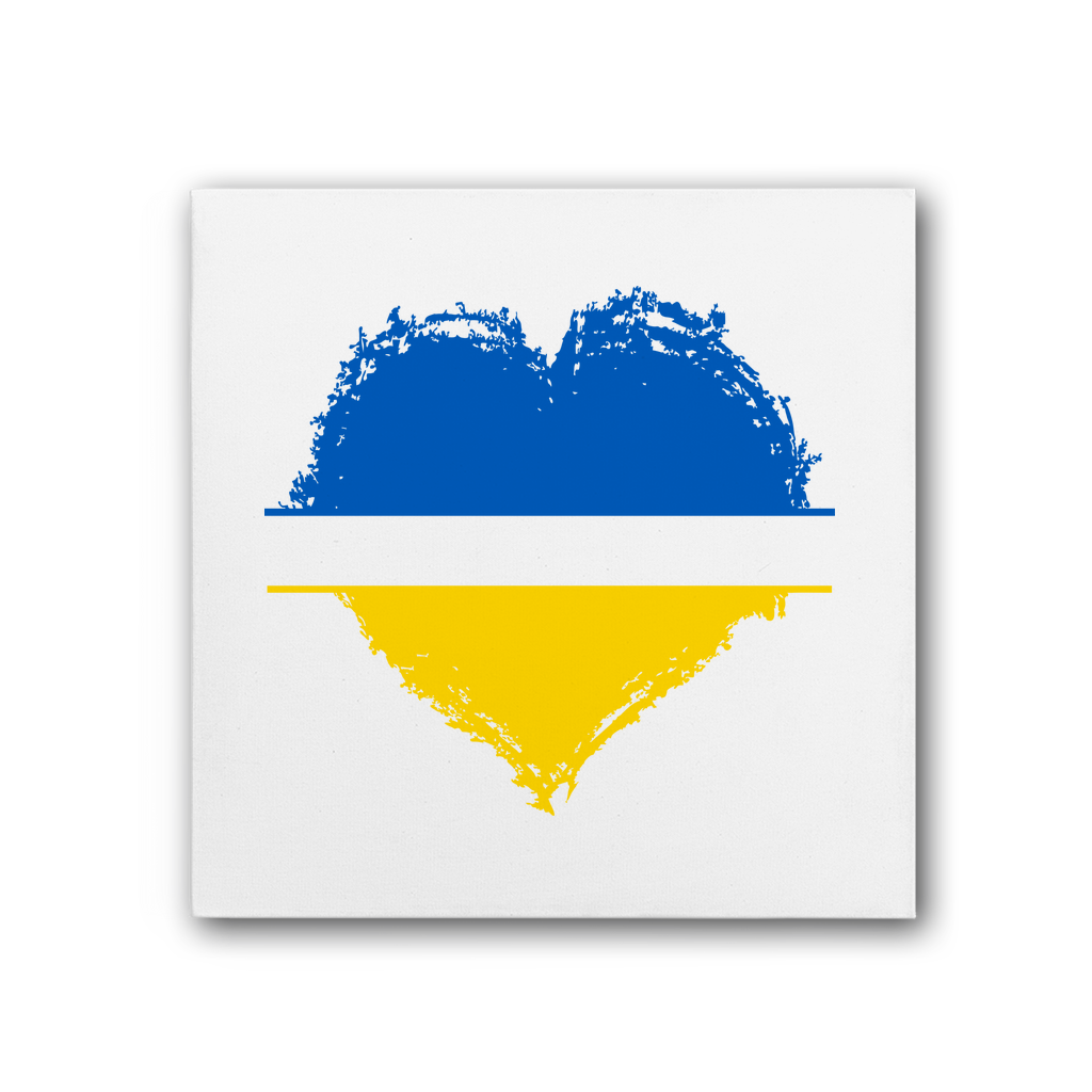 HEARTS WITH UKRAINE Premium Stretched Canvas - DirectlyPersonalised