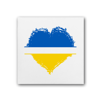 HEARTS WITH UKRAINE Premium Stretched Canvas - DirectlyPersonalised