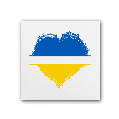 HEARTS WITH UKRAINE Premium Stretched Canvas