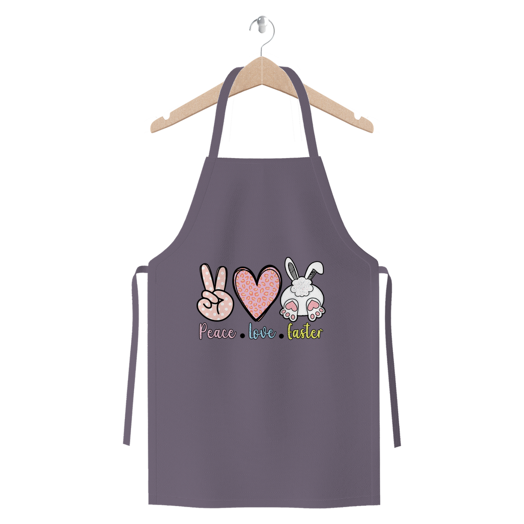 PEACE LOVE EASTER Premium Jersey Apron - DirectlyPersonalised