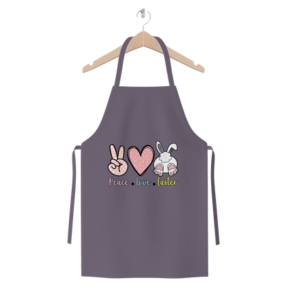 PEACE LOVE EASTER Premium Jersey Apron - DirectlyPersonalised