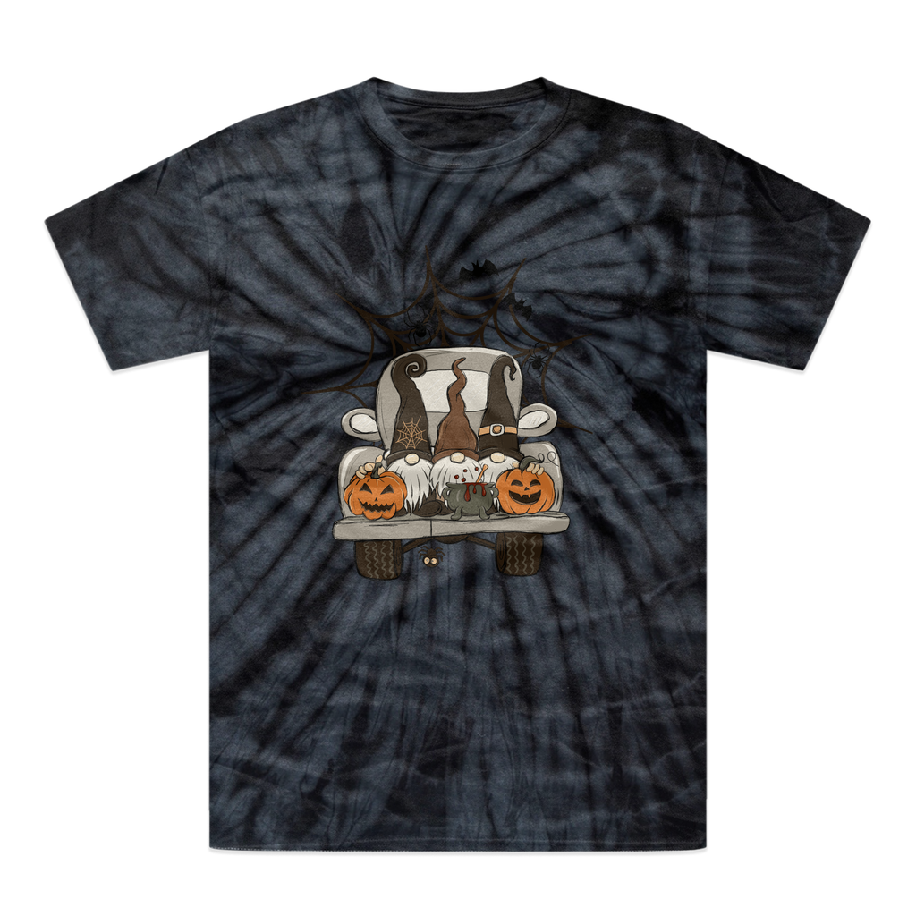 LETS GET SPOOKY Tonal Spider Tie-Dye T-Shirt - DirectlyPersonalised