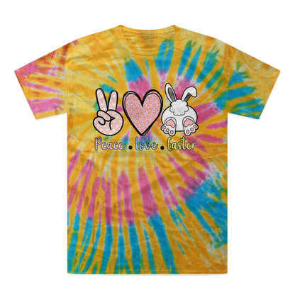 PEACE LOVE EASTER Tie-Dye T-Shirt - DirectlyPersonalised