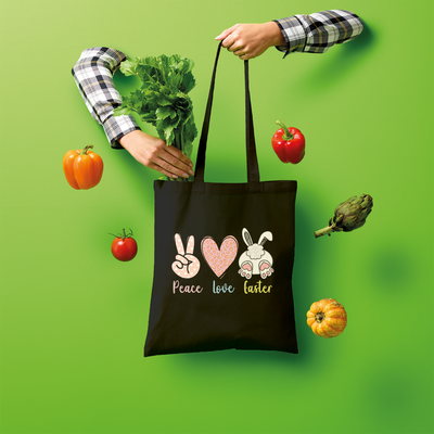 PEACE LOVE EASTER Shopper Tote Bag