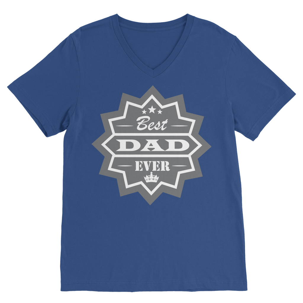 Best Dad Ever Classic V-Neck T-Shirt - DirectlyPersonalised
