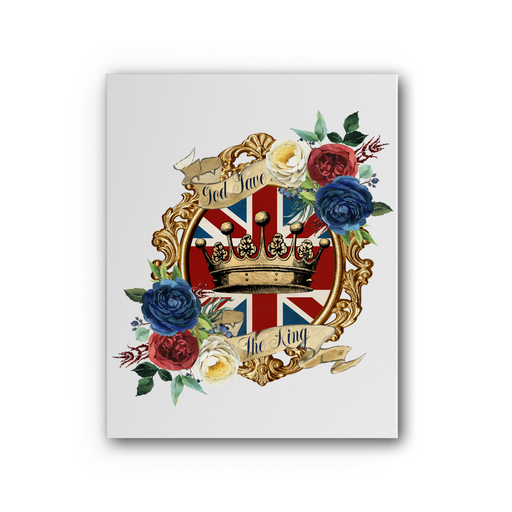 GOD SAVE THE KING Premium Stretched Canvas - DirectlyPersonalised