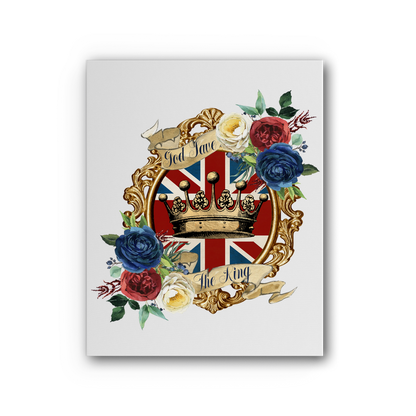 GOD SAVE THE KING Premium Stretched Canvas - DirectlyPersonalised