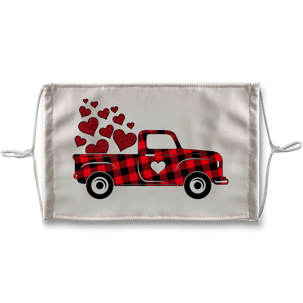 Love Truck Sublimation Face Mask + 10 Replacement Filters - DirectlyPersonalised
