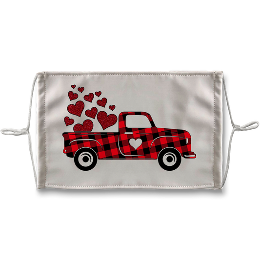 Love Truck Sublimation Face Mask + 10 Replacement Filters - DirectlyPersonalised
