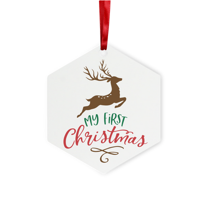 My First Christmas Colour Metal Hanging Ornament