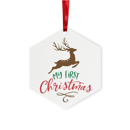 My First Christmas Colour Metal Hanging Ornament