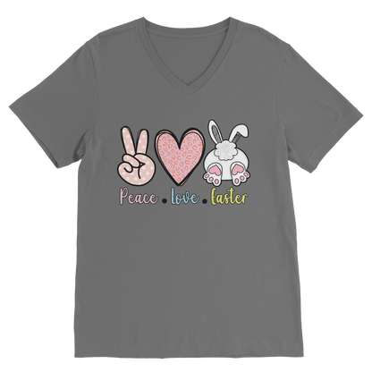 PEACE LOVE EASTER Classic V-Neck T-Shirt - DirectlyPersonalised