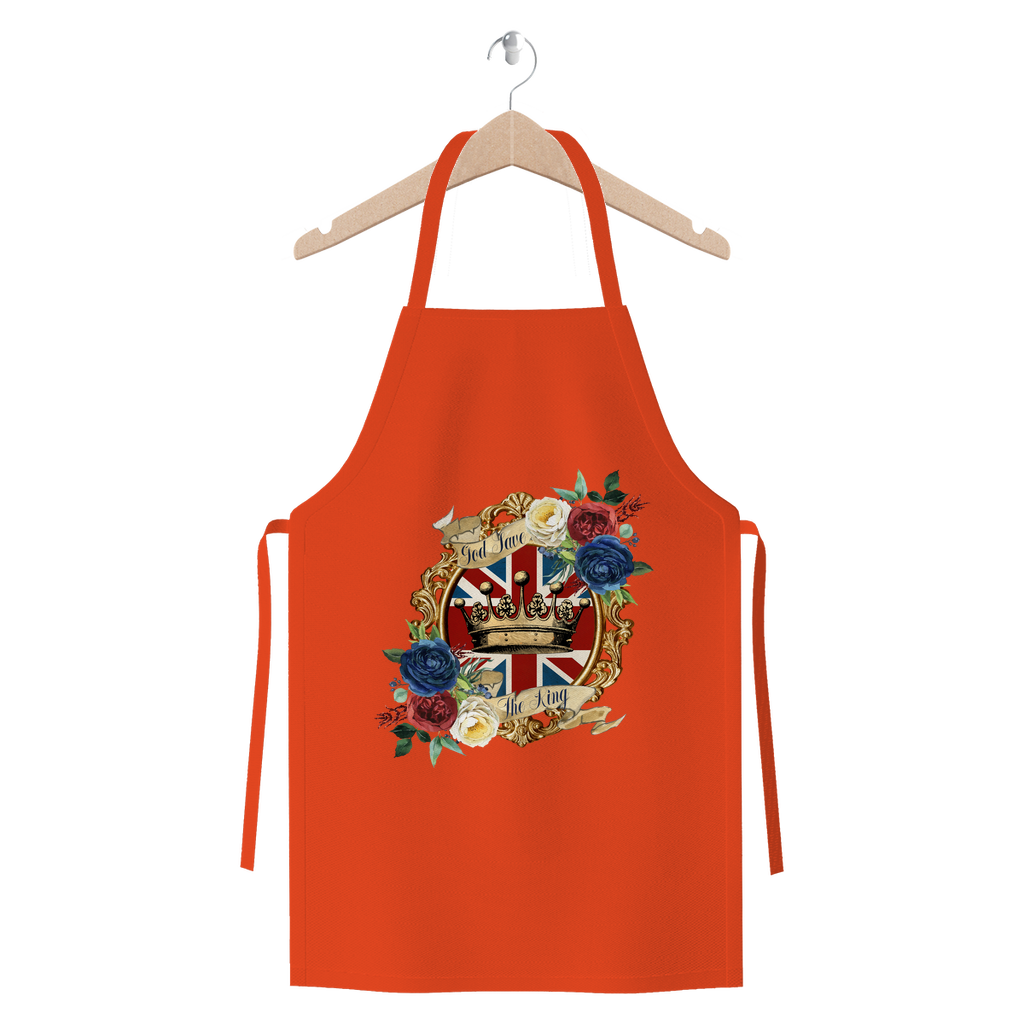 GOD SAVE THE KING Premium Jersey Apron - DirectlyPersonalised