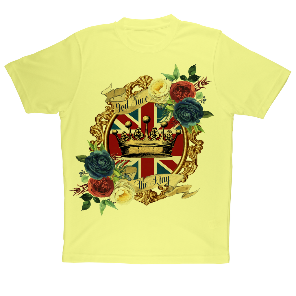 GOD SAVE THE KING Sublimation Performance Adult T-Shirt - DirectlyPersonalised