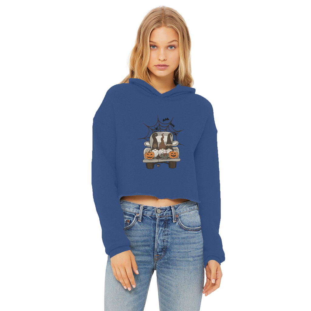 LETS GET SPOOKY Ladies Cropped Raw Edge Hoodie - DirectlyPersonalised