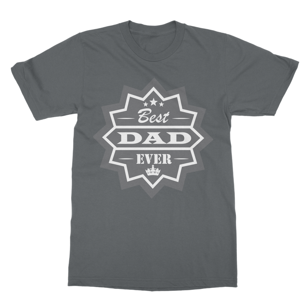 Best Dad Ever Classic Heavy Cotton Adult T-Shirt - DirectlyPersonalised