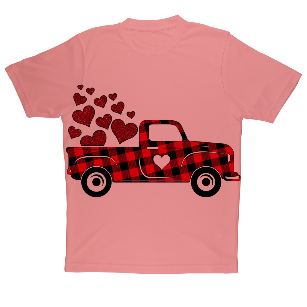 Love Truck Sublimation Performance Adult T-Shirt - DirectlyPersonalised