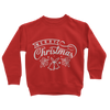 Merry Christmas White Classic Kids Sweatshirt