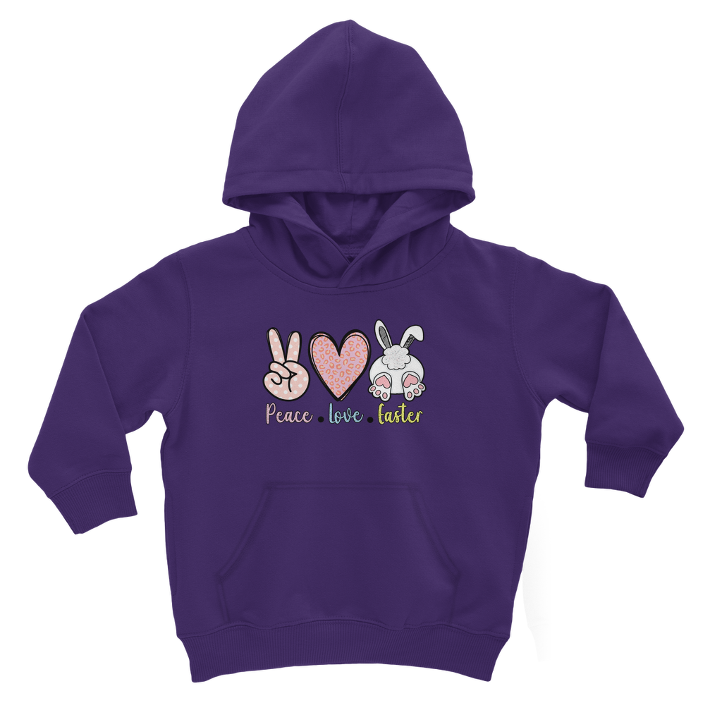 PEACE LOVE EASTER Classic Kids Hoodie - DirectlyPersonalised