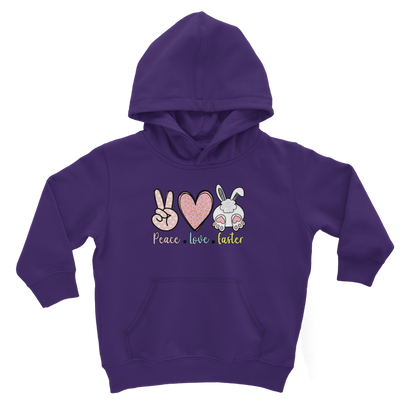 PEACE LOVE EASTER Classic Kids Hoodie - DirectlyPersonalised