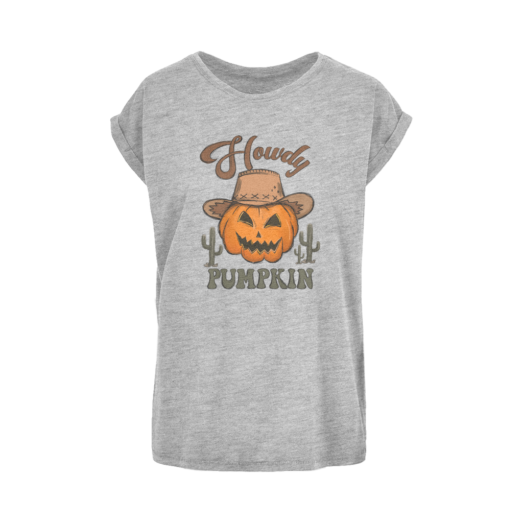 HOWDY PUMPKIN Women's Extended Shoulder T-Shirt XS-5XL - DirectlyPersonalised