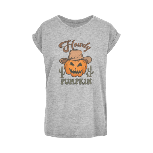 HOWDY PUMPKIN Women's Extended Shoulder T-Shirt XS-5XL - DirectlyPersonalised