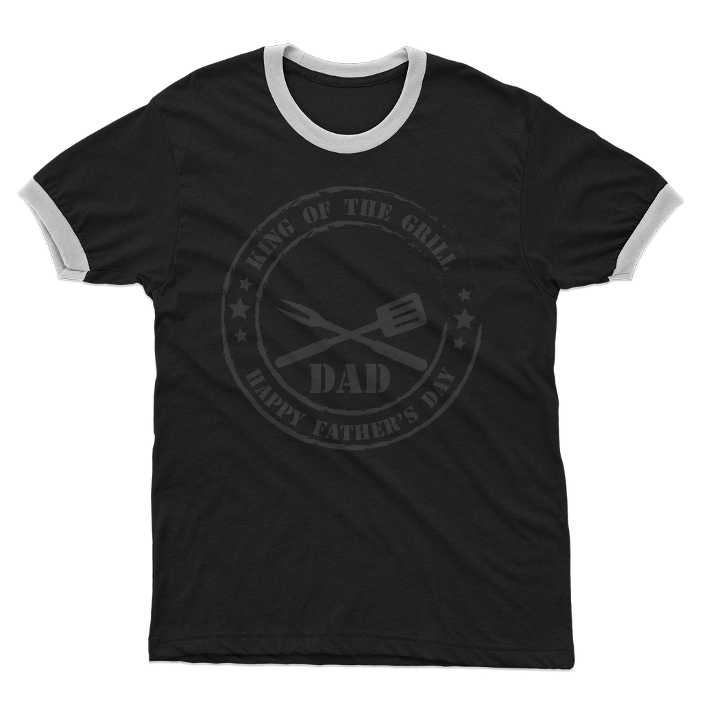 King of the Grill Adult Ringer T-Shirt - DirectlyPersonalised