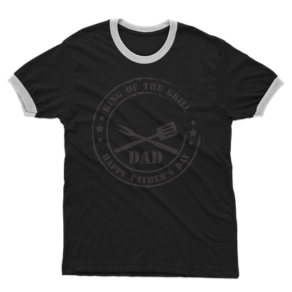 King of the Grill Adult Ringer T-Shirt - DirectlyPersonalised