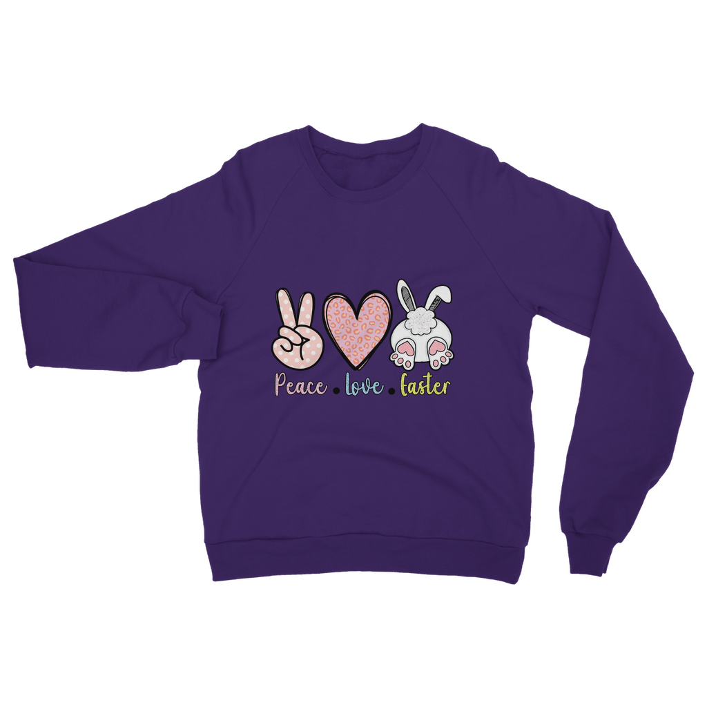 PEACE LOVE EASTER Classic Adult Sweatshirt - DirectlyPersonalised